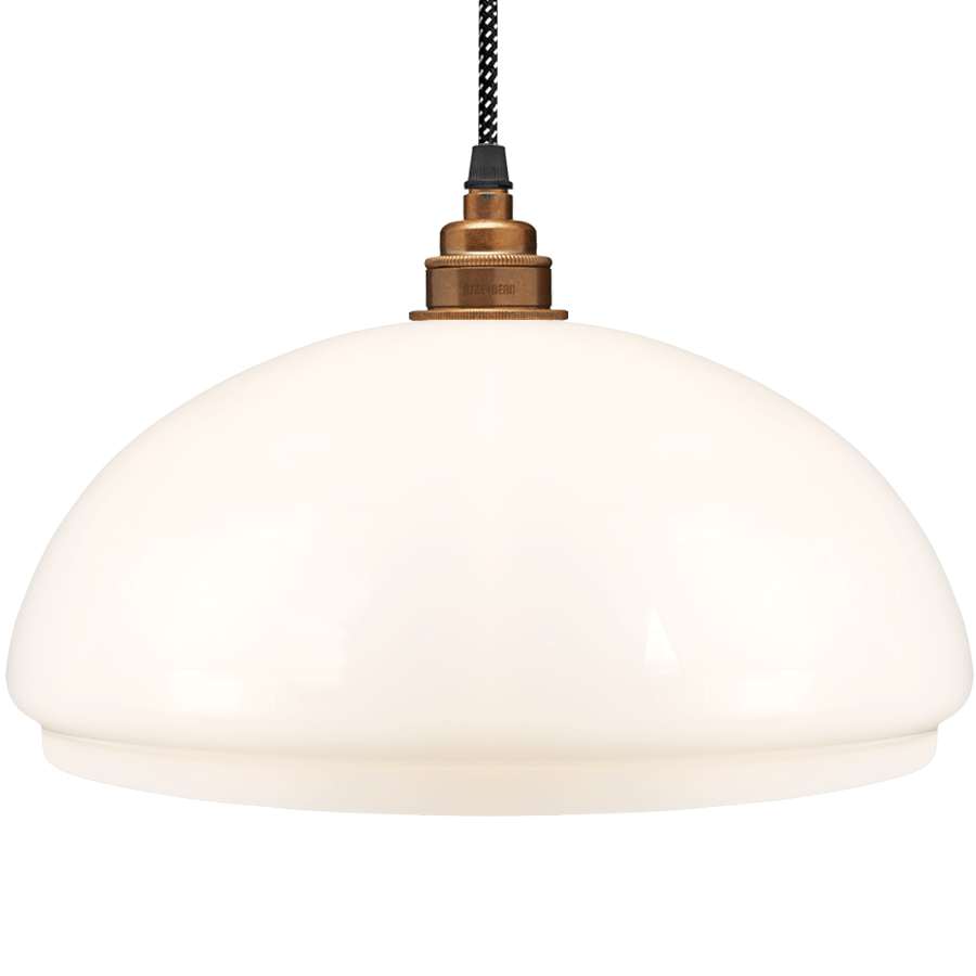 OPAL GLASS DOME LAMP SHADE MEDIUM - DYKE & DEAN