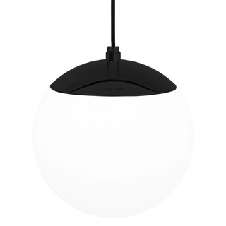 OPAL GLOBE PENDANT BLACK 200mm - DYKE & DEAN