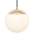OPAL GLOBE PENDANT BRASS 200mm - DYKE & DEAN