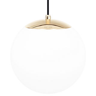 OPAL GLOBE PENDANT BRASS 300mm - DYKE & DEAN