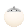 OPAL GLOBE PENDANT CHROME 200mm - DYKE & DEAN