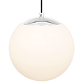 OPAL GLOBE PENDANT CHROME 300mm - DYKE & DEAN