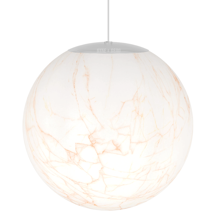 OPAL MARBLE GLOBE CORAL PENDANT 300mm - DYKE & DEAN