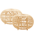 OTTOMAN RATTAN LARGE - DYKE & DEAN