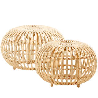 OTTOMAN RATTAN LARGE - DYKE & DEAN