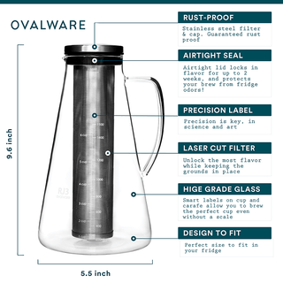 OVALWARE RJ3 1.5L COLD BREW MAKER SET - DYKE & DEAN