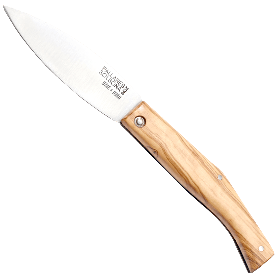 PALLARES BUSA OLIVE WOOD FOLDING POCKET KNIFE 8cm - DYKE & DEAN