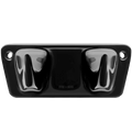 PORCELAIN 2V HOOK PLATE BLACK - DYKE & DEAN