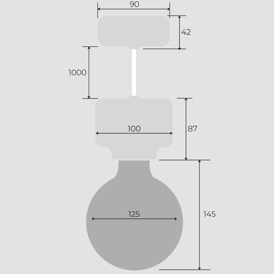 PORCELAIN ROTO PENDANT COLOURS - DYKE & DEAN