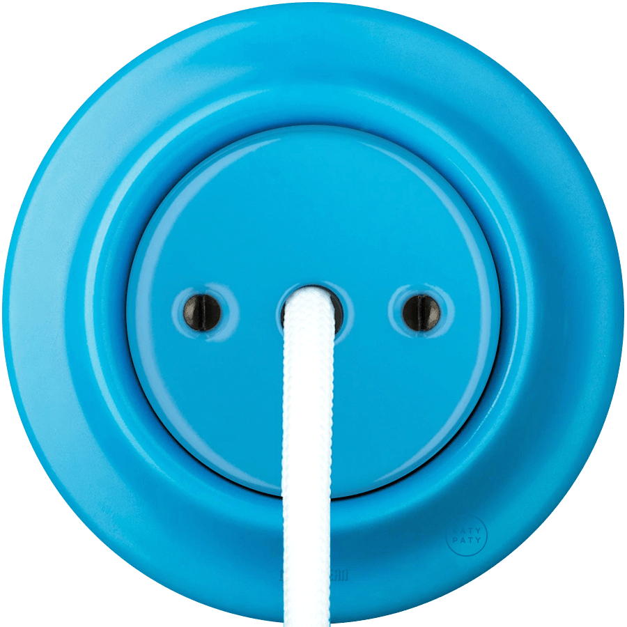 Cabil Socket PORCELAIN WALL CABLE GLAND SOCKET AZURE - DYKE & DEAN