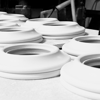 PORCELAIN WALL CABLE GLAND SOCKET CAPPUCCINO - DYKE & DEAN