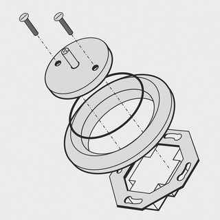PORCELAIN WALL CABLE GLAND SOCKET CAPPUCCINO - DYKE & DEAN
