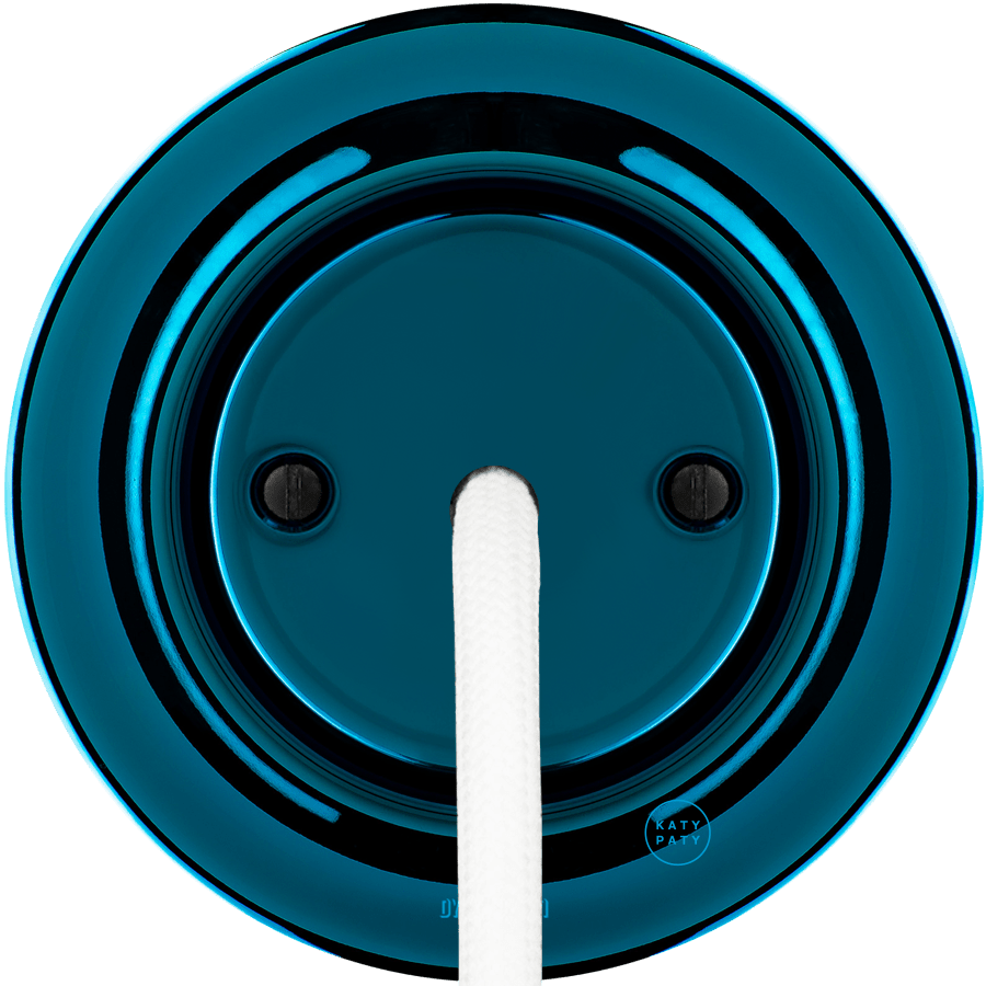 PORCELAIN WALL CABLE GLAND SOCKET DARK BLUE - DYKE & DEAN