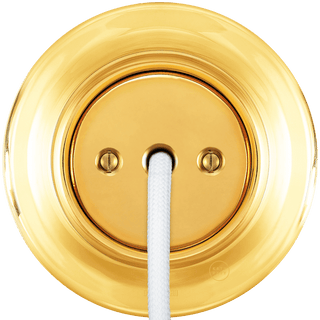 PORCELAIN WALL CABLE GLAND SOCKET GOLD - DYKE & DEAN