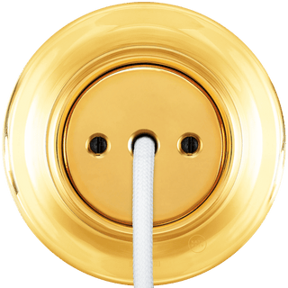 PORCELAIN WALL CABLE GLAND SOCKET GOLD - DYKE & DEAN