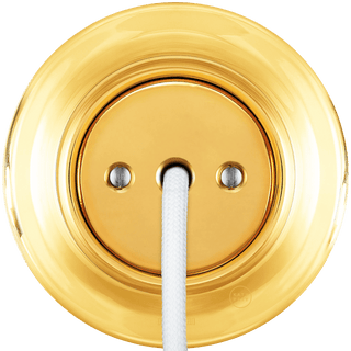 PORCELAIN WALL CABLE GLAND SOCKET GOLD - DYKE & DEAN