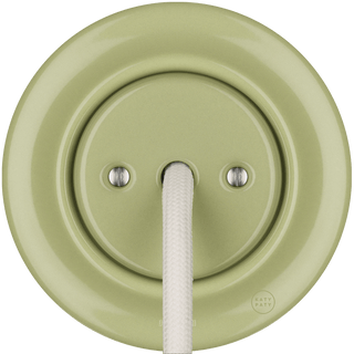 PORCELAIN WALL CABLE GLAND SOCKET MOSS GREEN - DYKE & DEAN