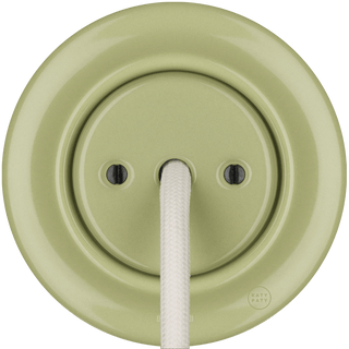 PORCELAIN WALL CABLE GLAND SOCKET MOSS GREEN - DYKE & DEAN