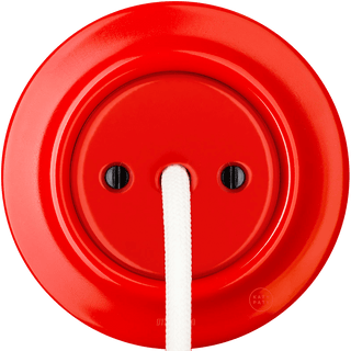 PORCELAIN WALL CABLE GLAND SOCKET RED - DYKE & DEAN