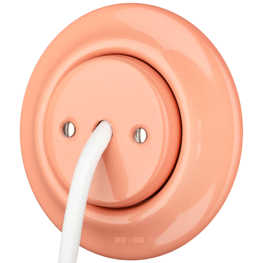 PORCELAIN WALL CABLE GLAND SOCKET SALMON - DYKE & DEAN