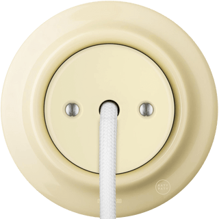 PORCELAIN WALL CABLE GLAND SOCKET VANILLA - DYKE & DEAN