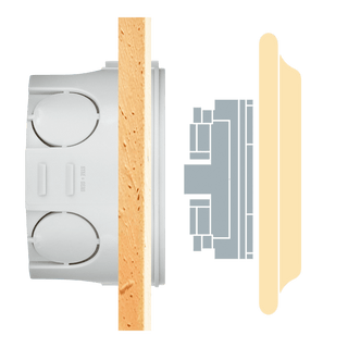 PORCELAIN WALL CABLE GLAND SOCKET VANILLA - DYKE & DEAN