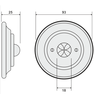 PORCELAIN WALL CABLE MOTION SENSOR BURGUNDY - DYKE & DEAN