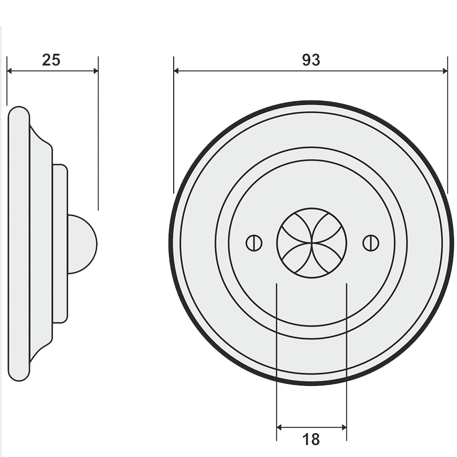 PORCELAIN WALL CABLE MOTION SENSOR DARK GREY - DYKE & DEAN
