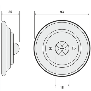 PORCELAIN WALL CABLE MOTION SENSOR DARK GREY - DYKE & DEAN
