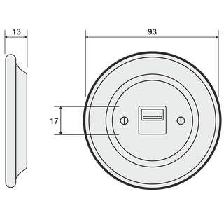 PORCELAIN WALL USB CHARGER YELLOW - PORCELAIN WALL SOCKETS - DYKE & DEAN  - Homewares | Lighting | Modern Home Furnishings