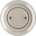 PORCELAIN WALL END PLUG SOCKET CAPPUCCINO - DYKE & DEAN