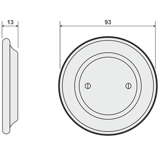 PORCELAIN WALL END PLUG SOCKET CHROME - DYKE & DEAN