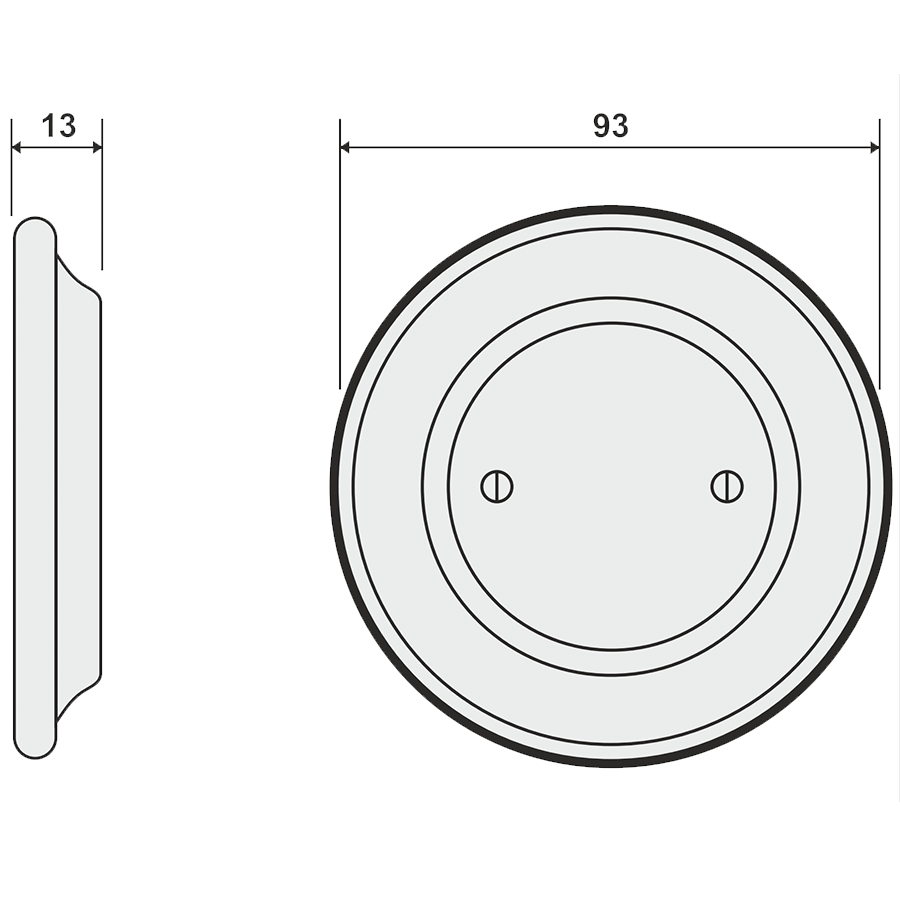 PORCELAIN WALL END PLUG SOCKET WHITE - DYKE & DEAN