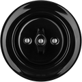 PORCELAIN WALL LIGHT SWITCH BLACK ROTARY - DYKE & DEAN