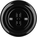 Black porcelain toggle wall light switch by Katy Paty