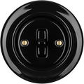 Black porcelain toggle wall light switch by Katy Paty