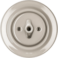 PORCELAIN WALL LIGHT SWITCH CAPPUCCINO ROTARY - DYKE & DEAN