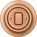 PORCELAIN WALL LIGHT SWITCH COPPER FAT BUTTON - DYKE & DEAN