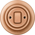 PORCELAIN WALL LIGHT SWITCH COPPER FAT BUTTON - DYKE & DEAN
