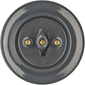 PORCELAIN WALL LIGHT SWITCH DARK GREY ROTARY - DYKE & DEAN