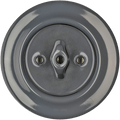 PORCELAIN WALL LIGHT SWITCH DARK GREY ROTARY - DYKE & DEAN