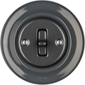 Dark Grey porcelain toggle wall light switch by Katy Paty