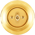 PORCELAIN WALL LIGHT SWITCH GOLD ROTARY - DYKE & DEAN