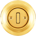 Gold porcelain wall light switch with slim button by Katy Paty