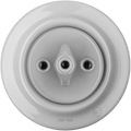 PORCELAIN WALL LIGHT SWITCH GREY ROTARY - DYKE & DEAN
