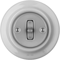 PORCELAIN WALL LIGHT SWITCH GREY TOGGLE - DYKE & DEAN