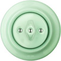 PORCELAIN WALL LIGHT SWITCH MINT ROTARY - DYKE & DEAN