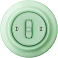 PORCELAIN WALL LIGHT SWITCH MINT TOGGLE - DYKE & DEAN