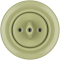 PORCELAIN WALL LIGHT SWITCH ROTARY MOSS GREEN - DYKE & DEAN