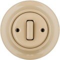 PORCELAIN WALL LIGHT SWITCH SAND SLIM BUTTON - DYKE & DEAN
